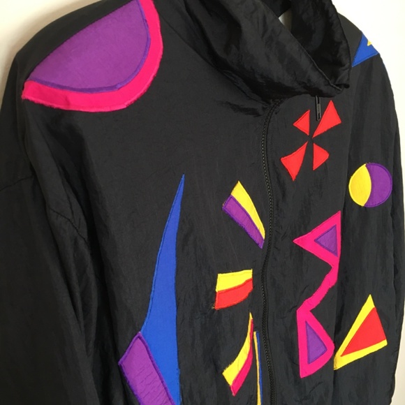 Unique 90s geometric shapes North Country jacket size L - Picture 3 of 6